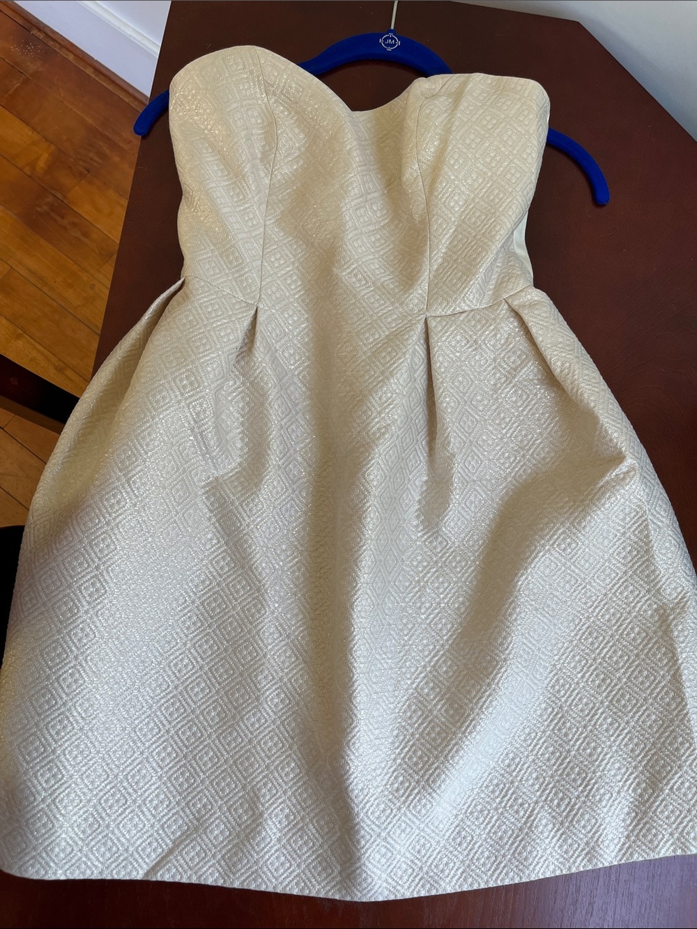 Strapless Textured Cream Dress Amanda Uprichard - Picture 4 of 4